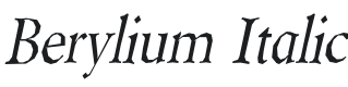 Berylium-Italic Font Preview