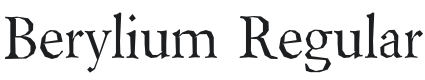 Berylium Font Preview