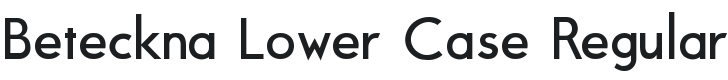 Beteckna Lower Case Font Preview