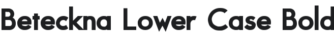 Beteckna Lower Case Bold Font Preview