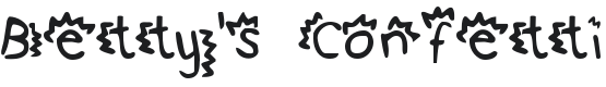 Betty's Confetti Font Preview