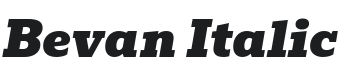 Bevan Italic Font Preview