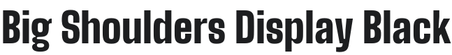 Big Shoulders Display Black Font Preview