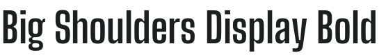Big Shoulders Display Bold Font Preview