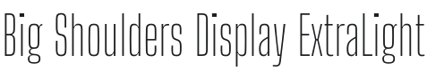 Big Shoulders Display ExtraLight Font Preview