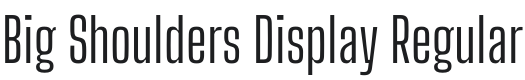 Big Shoulders Display Regular Font Preview