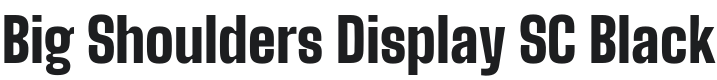 Big Shoulders Display SC Black Font Preview
