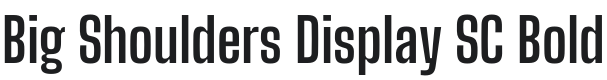Big Shoulders Display SC Bold Font Preview
