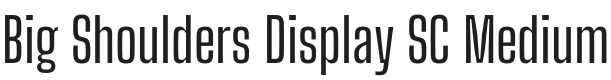 Big Shoulders Display SC Medium Font Preview