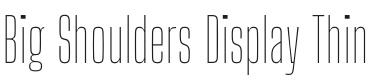 Big Shoulders Display Thin Font Preview
