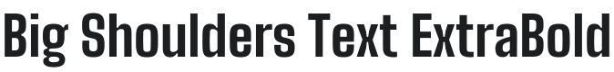 Big Shoulders Text ExtraBold Font Preview