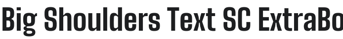 Big Shoulders Text SC ExtraBold Font Preview