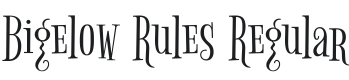 Bigelow Rules Font Preview