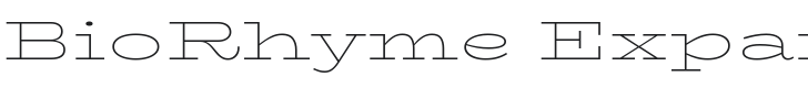 BioRhyme Expanded ExtraLight Font Preview