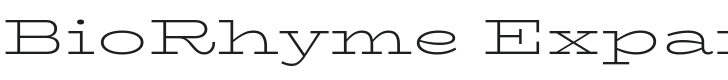 BioRhyme Expanded Light Font Preview
