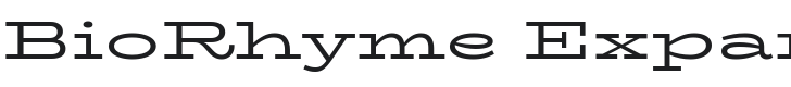 BioRhyme Expanded Font Preview