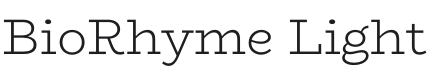 BioRhyme Light Font Preview