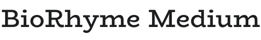 BioRhyme Medium Font Preview
