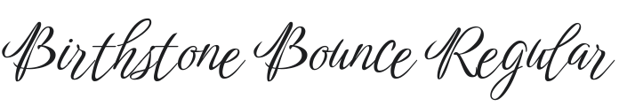 Birthstone Bounce Font Preview