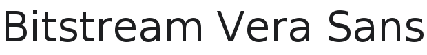 Bitstream Vera Sans Font Preview