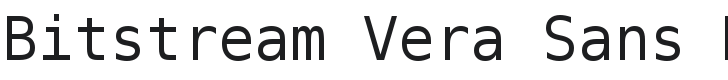 Bitstream Vera Sans Mono Font Preview