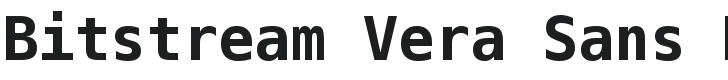 Bitstream Vera Sans Mono Bold Font Preview