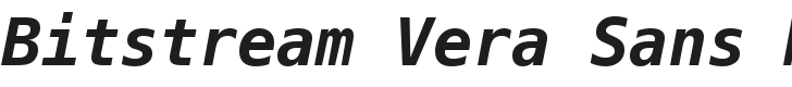 Bitstream Vera Sans Mono Bold Oblique Font Preview
