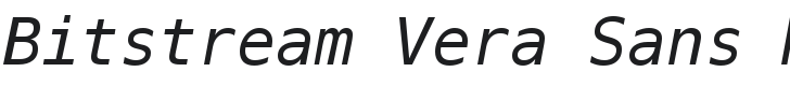 Bitstream Vera Sans Mono Oblique Font Preview