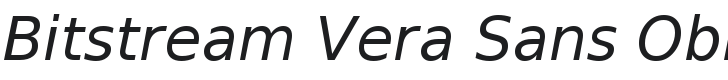 Bitstream Vera Sans Oblique Font Preview