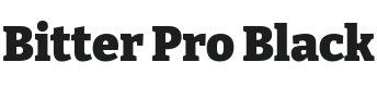 Bitter Pro Black Font Preview