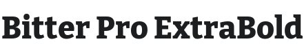 Bitter Pro ExtraBold Font Preview
