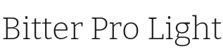 Bitter Pro Light Font Preview