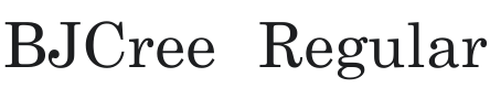 BJCree Font Preview