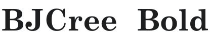 BJCree Bold Font Preview