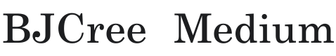BJCree Medium Font Preview