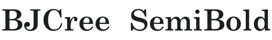 BJCree SemiBold Font Preview
