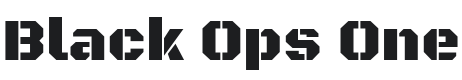 Black Ops One Font Preview