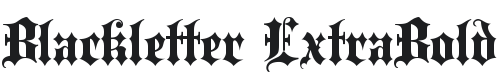 Blackletter ExtraBold Font Preview