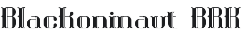 Blackoninaut Font Preview