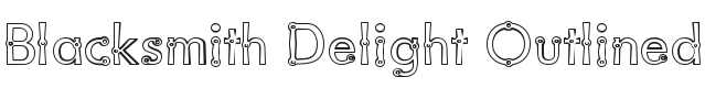 Blacksmith Delight Outlined Font Preview