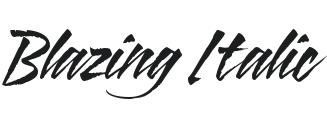 Blazing Italic Font Preview