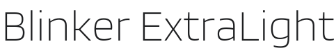 Blinker ExtraLight Font Preview
