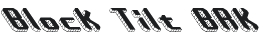 Block Tilt Font Preview