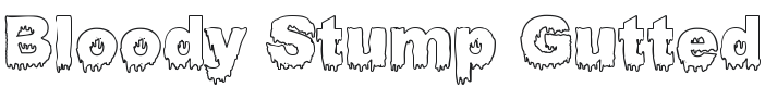 Bloody Stump Gutted Font Preview