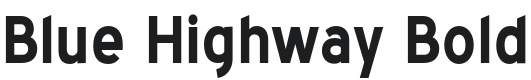 Blue Highway-Bold Font Preview