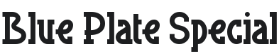 Blue Plate Special NF Font Preview