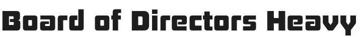 Board of Directors Font Preview