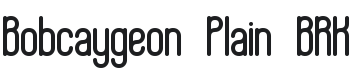 Bobcaygeon Plain BRK Font Preview