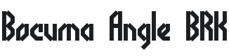 Bocuma Angle BRK Font Preview