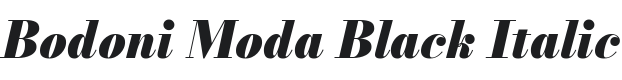 Bodoni Moda Black Italic Font Preview